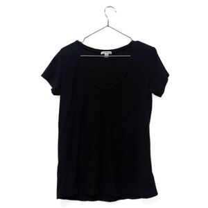 James Purse Black Crew-Neck Classic T-Shirt Size 2